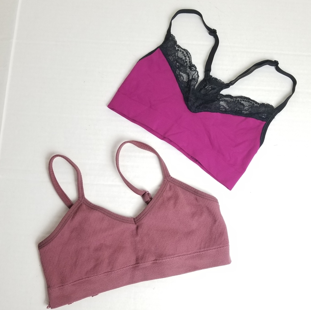 *Set of 2!* stretchy purple bralettes